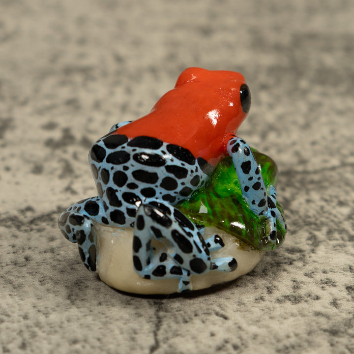 Red And Blue Poison Dart Frog Tagua Carving