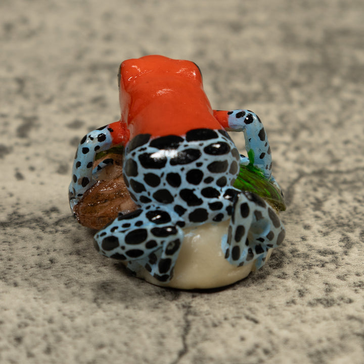 Red And Blue Poison Dart Frog Tagua Carving
