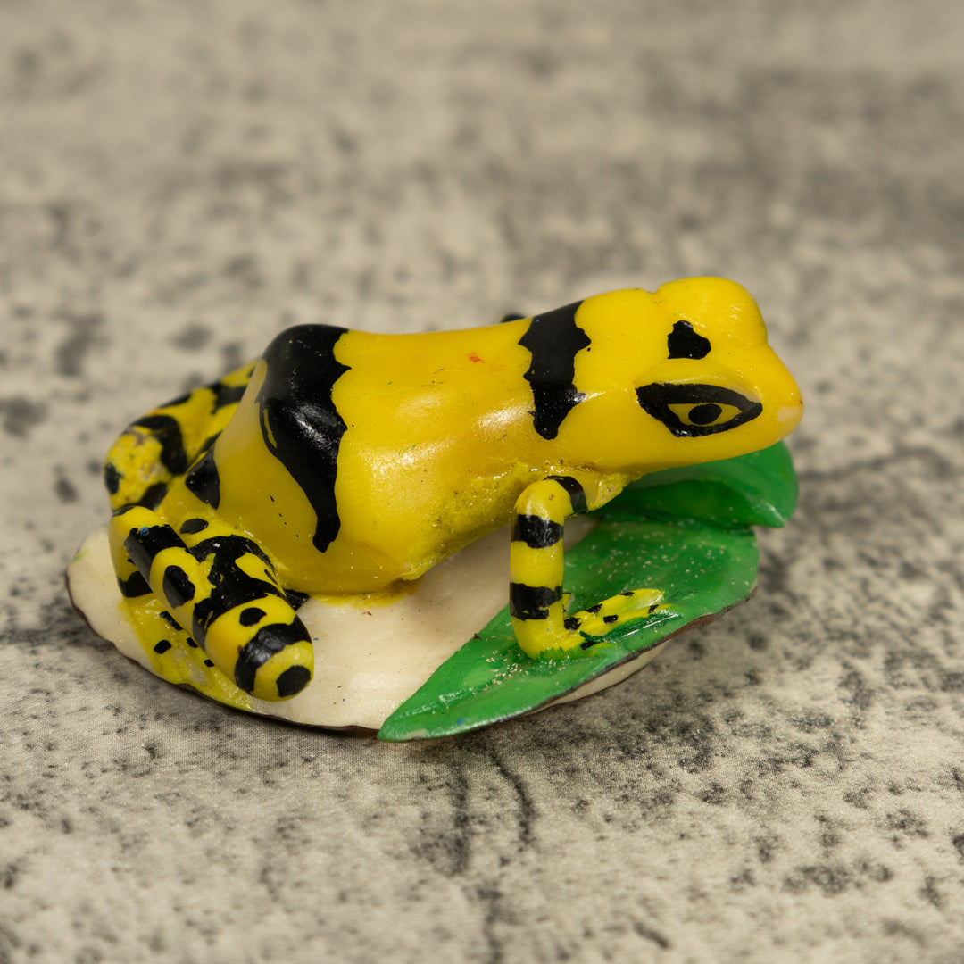 Golden Frog Tagua Carving