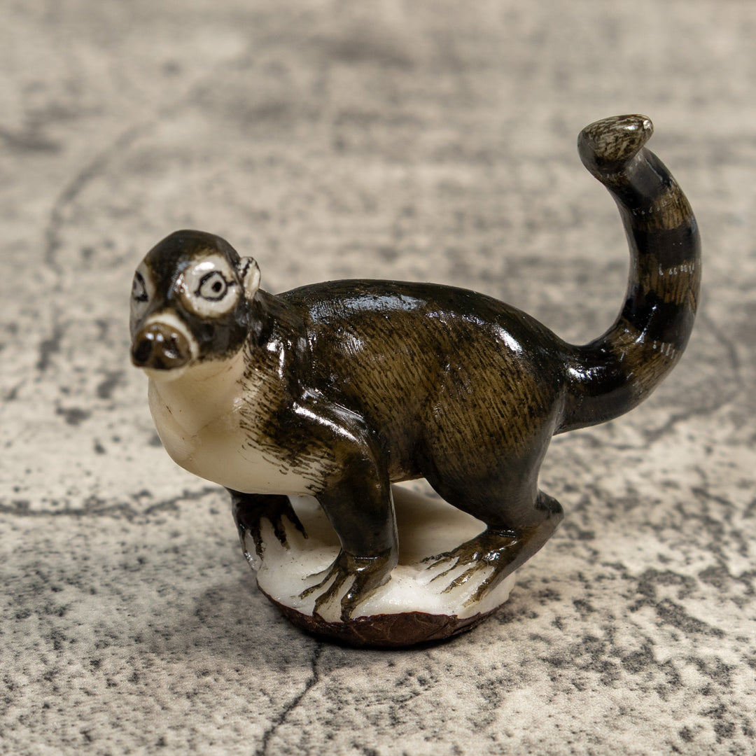 Gorgeous Coatimundi Tagua Carving
