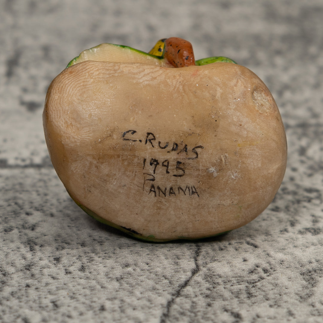 Poison Dart Frog On Leaf Tagua Carving