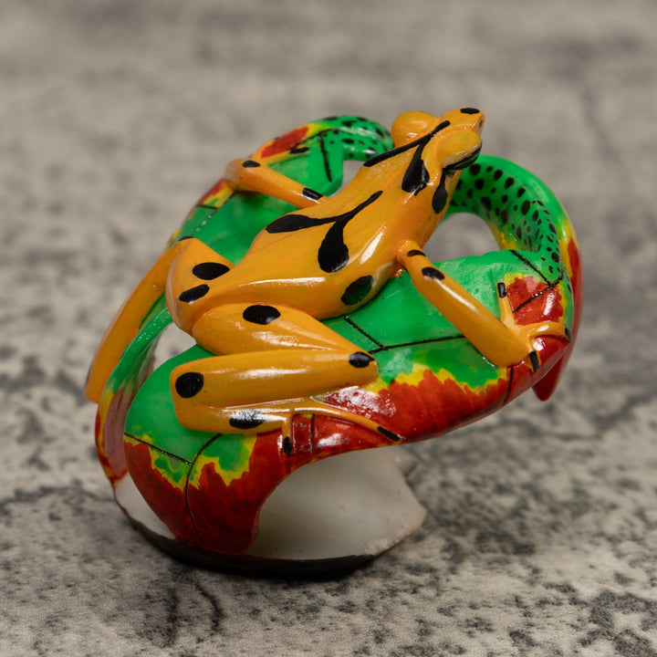 Golden Frog Tagua Carving