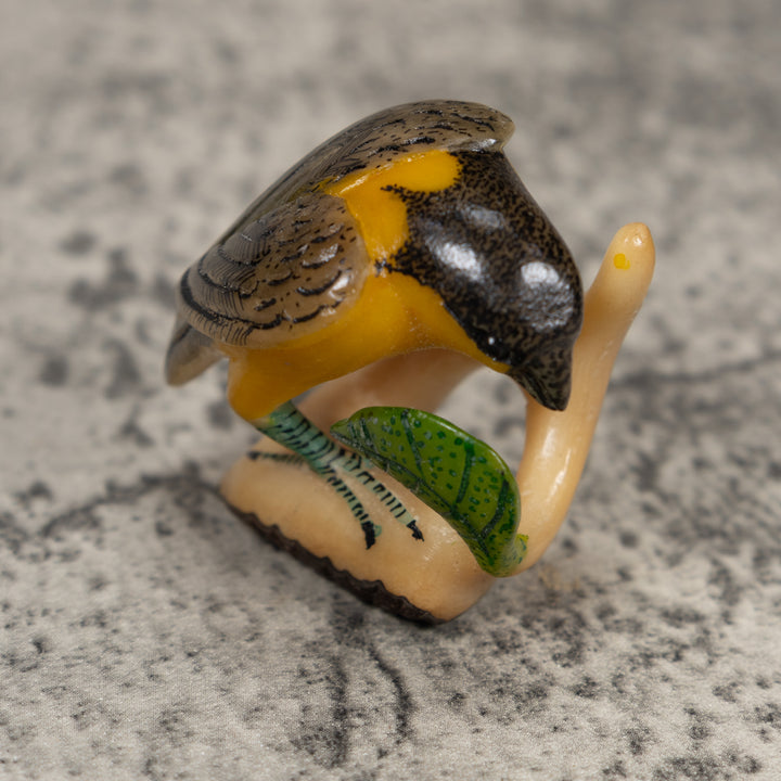 Undercut Oriole Bird Tagua Carving