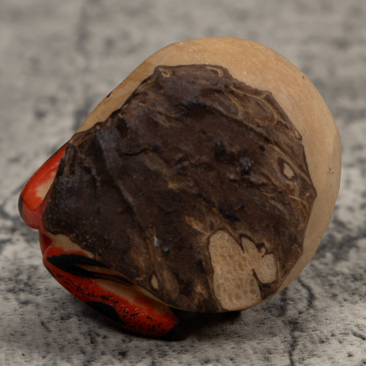 Vintage Red Poison Dart Frog Tagua Carving