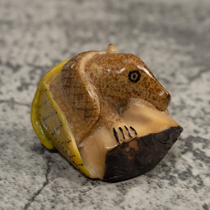 Vintage Armadillo Tagua Carving