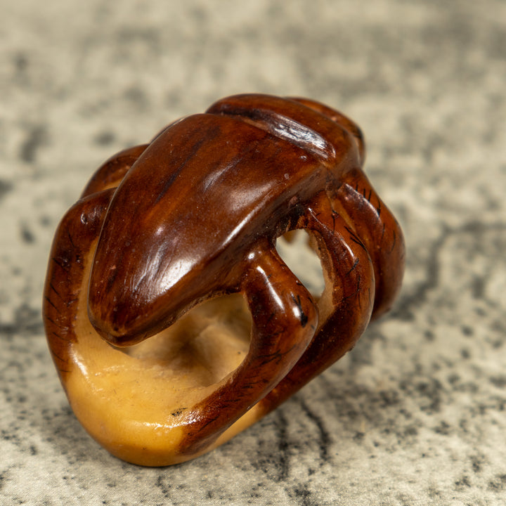 Vintage Brown Ant Insect Tagua Carving