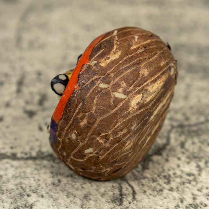 Clemson Purple And Orange Tiger Tagua Carving
