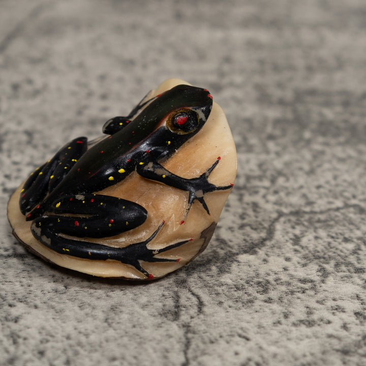 Vintage Poison Dart Frog Tagua Carving