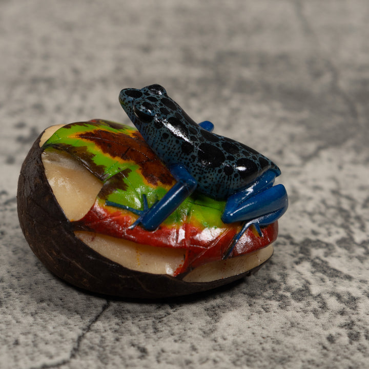Blue Poison Dart Frog Tagua Carving