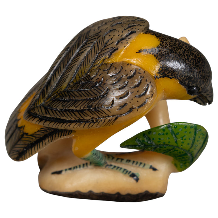 Undercut Oriole Bird Tagua Carving