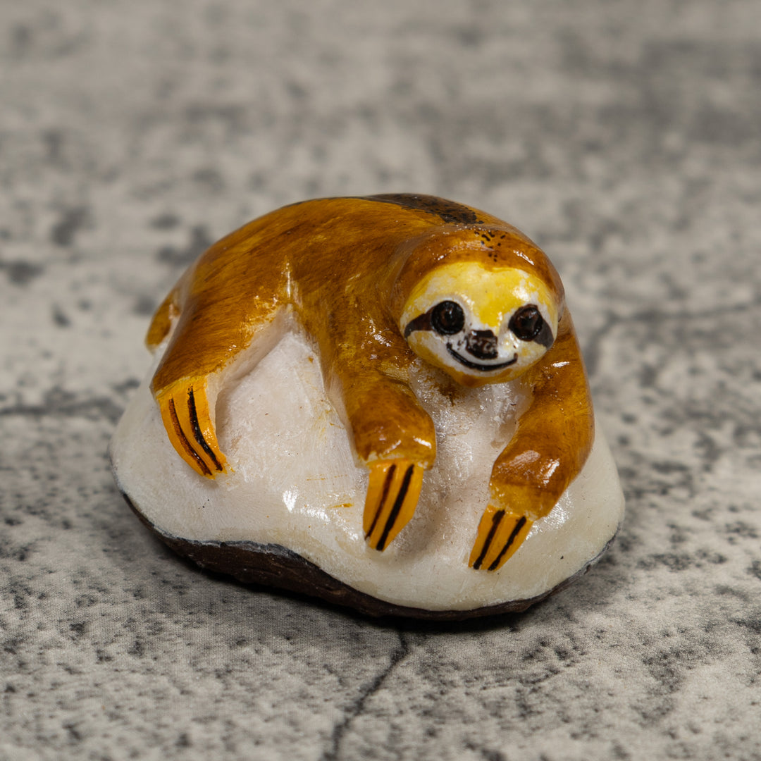 Jungle Sloth Tagua Carving