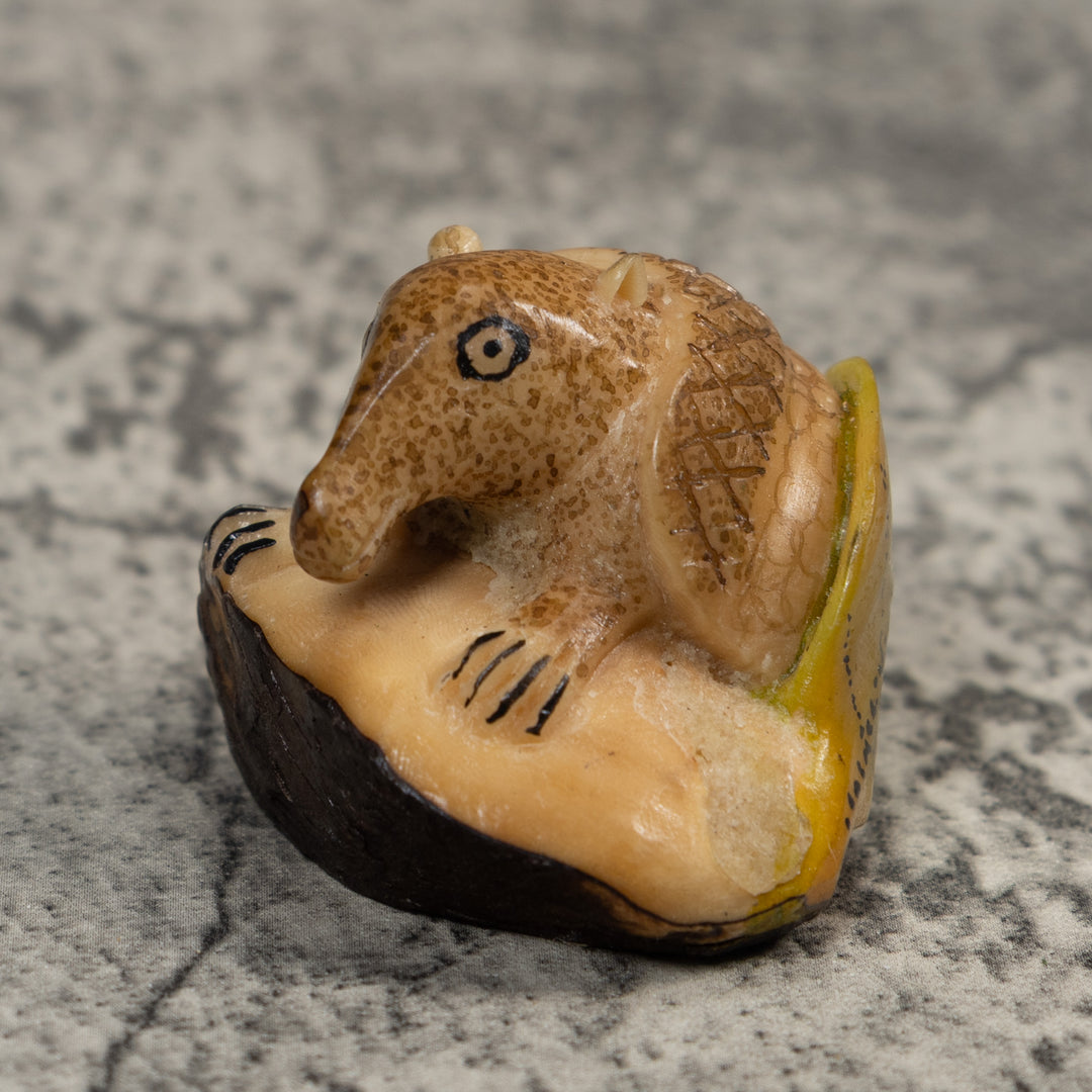 Vintage Armadillo Tagua Carving