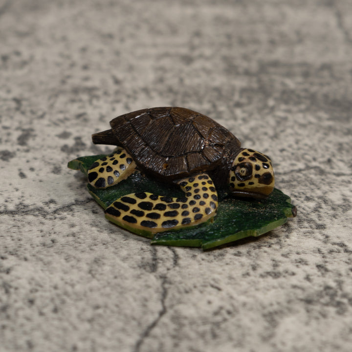 Brown And Yellow Sea Turtle Tagua Carving