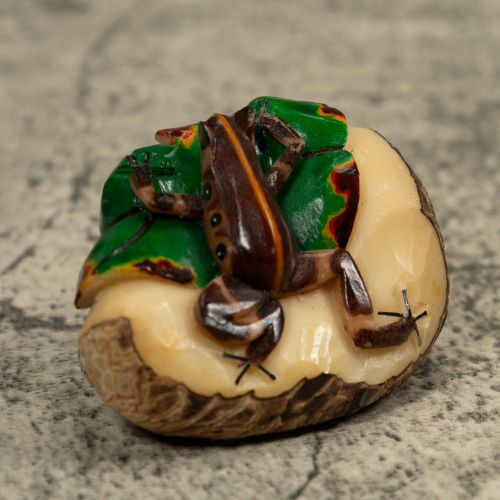 Vintage Poison Dart Frog Tagua Carving