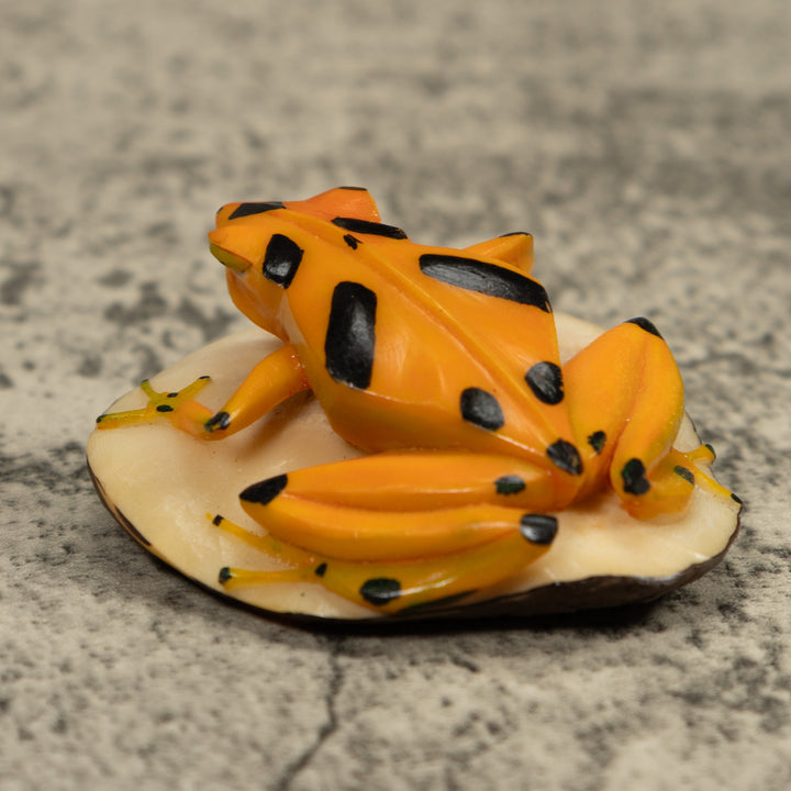 Golden Frog Tagua Carving