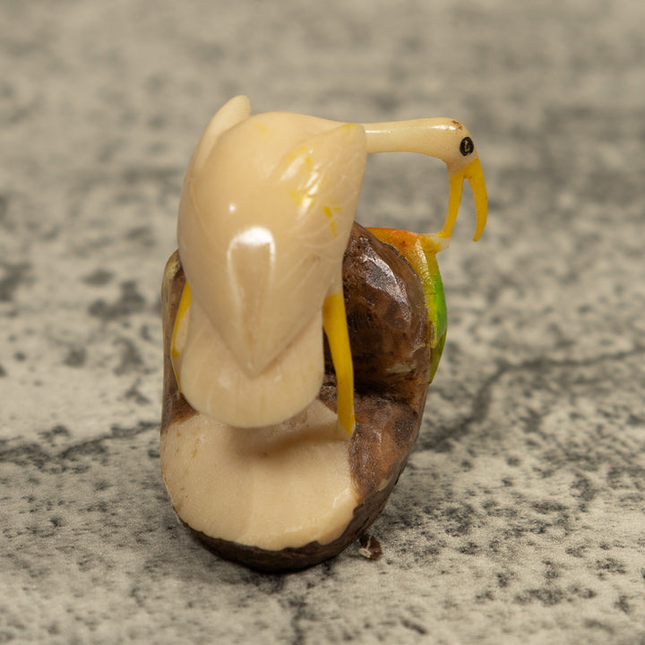 White Waterbird Tagua Carving