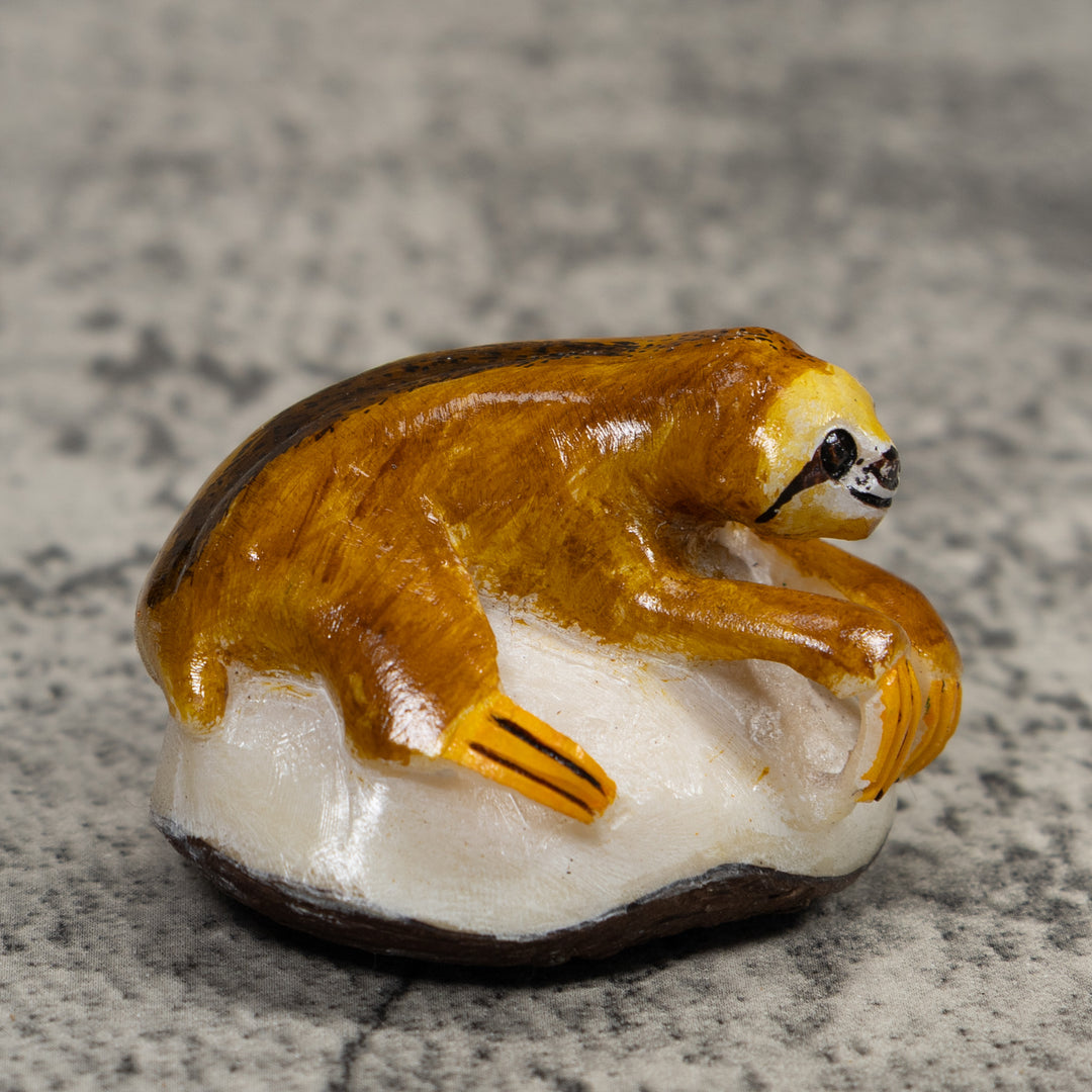 Jungle Sloth Tagua Carving