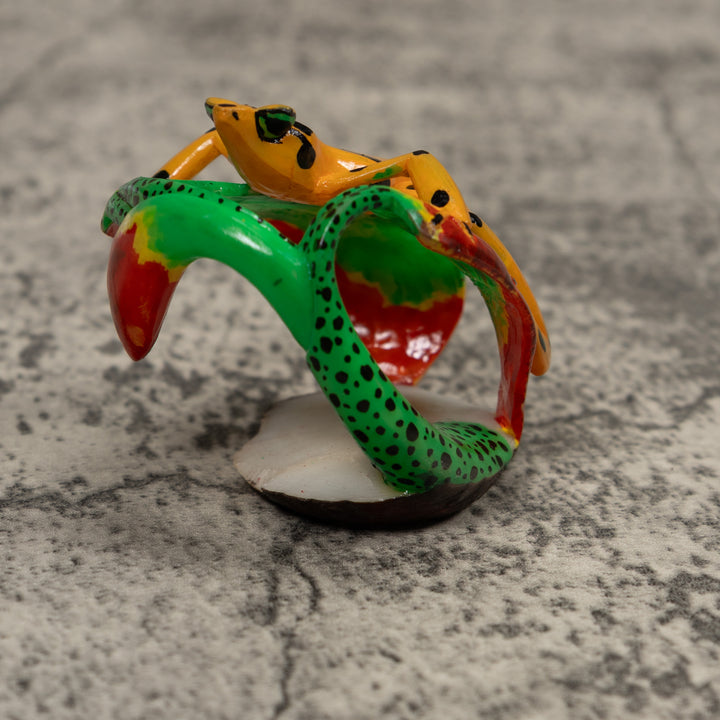 Golden Frog Tagua Carving