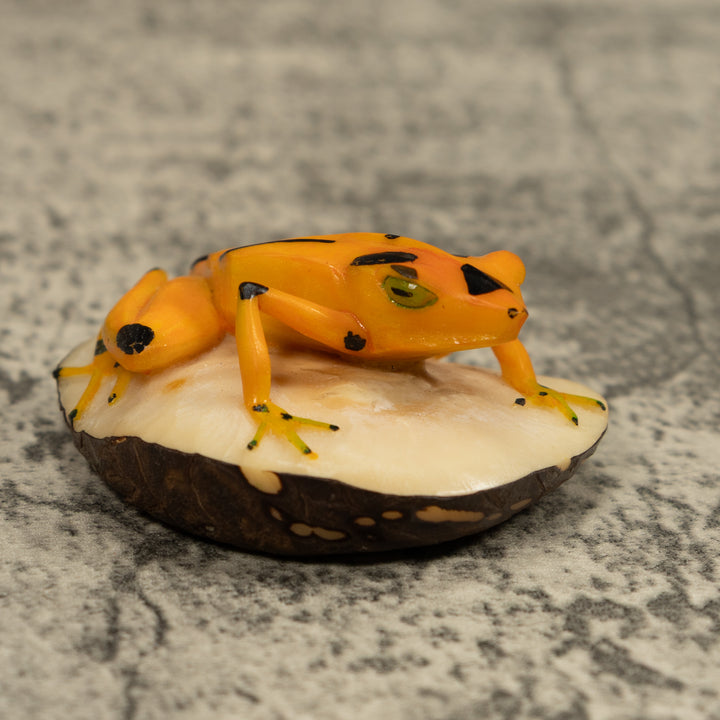 Golden Frog Tagua Carving