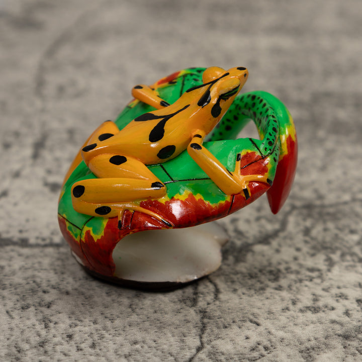 Golden Frog Tagua Carving