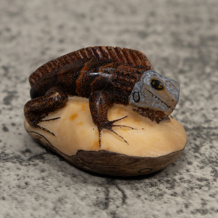 Iguana Lizard Reptile Tagua Carving