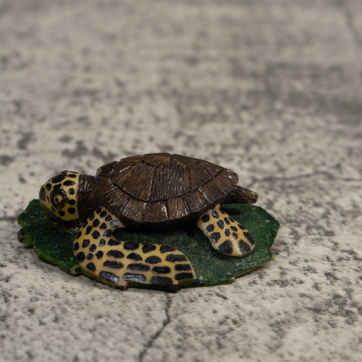 Brown And Yellow Sea Turtle Tagua Carving