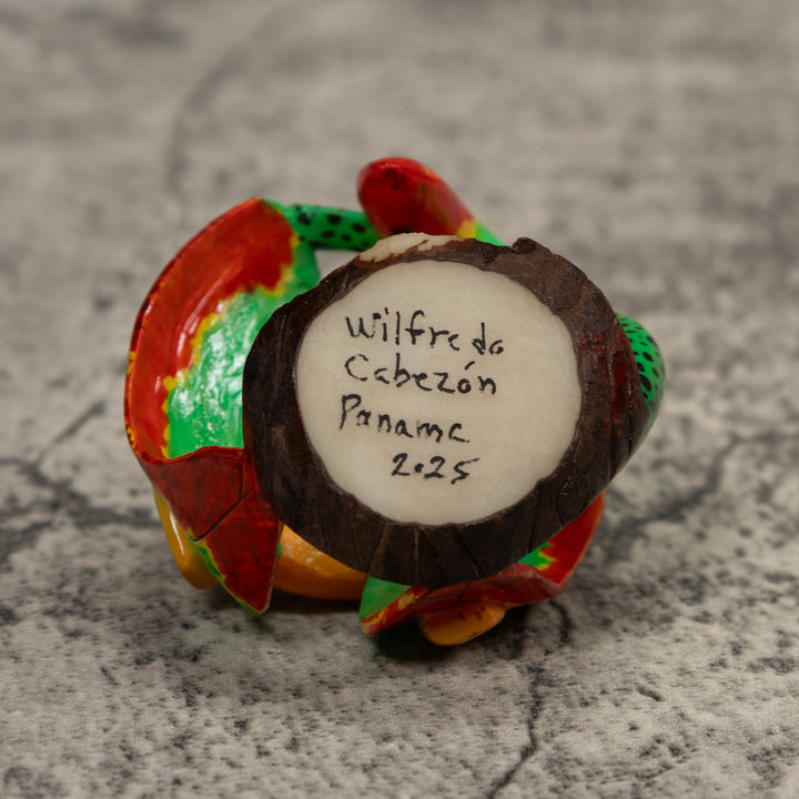 Golden Frog Tagua Carving