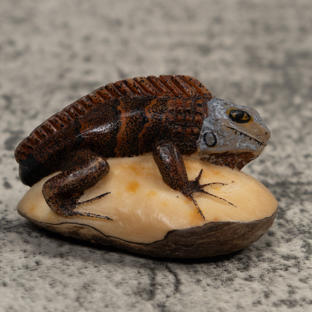 Iguana Lizard Reptile Tagua Carving
