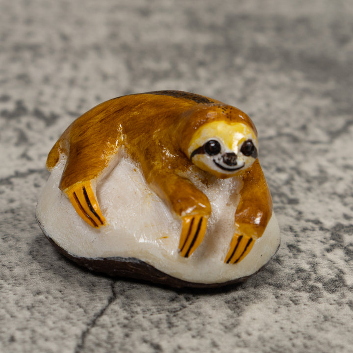 Jungle Sloth Tagua Carving