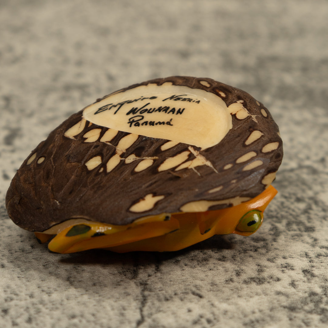 Golden Frog Tagua Carving