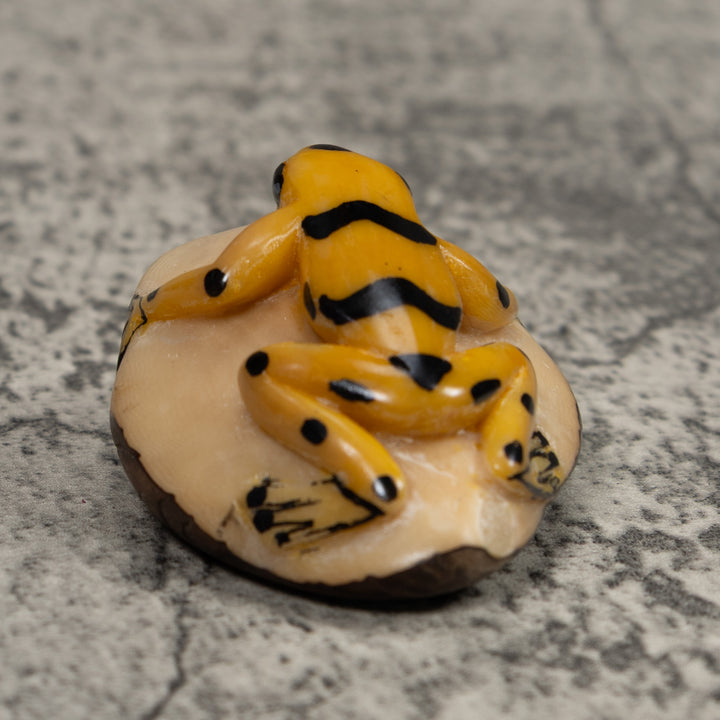 Golden Frog Tagua Carving