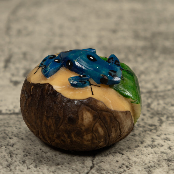 Blue Poison Dart Frog Tagua Carving
