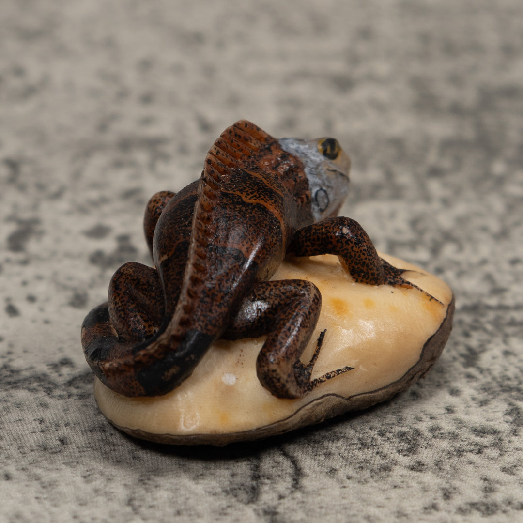 Iguana Lizard Reptile Tagua Carving
