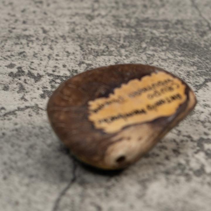 Vintage Black And Blue Frog Tagua Carving