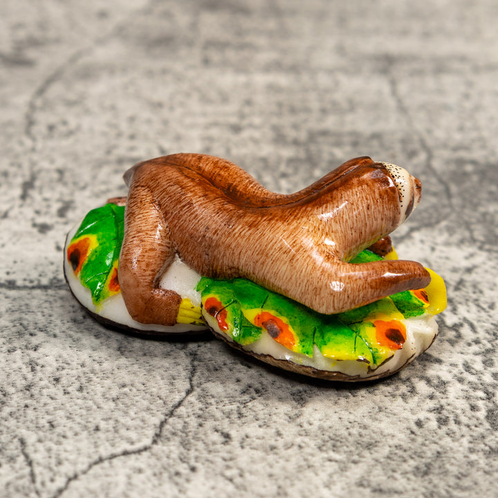 Double Nut Sloth Tagua Carving