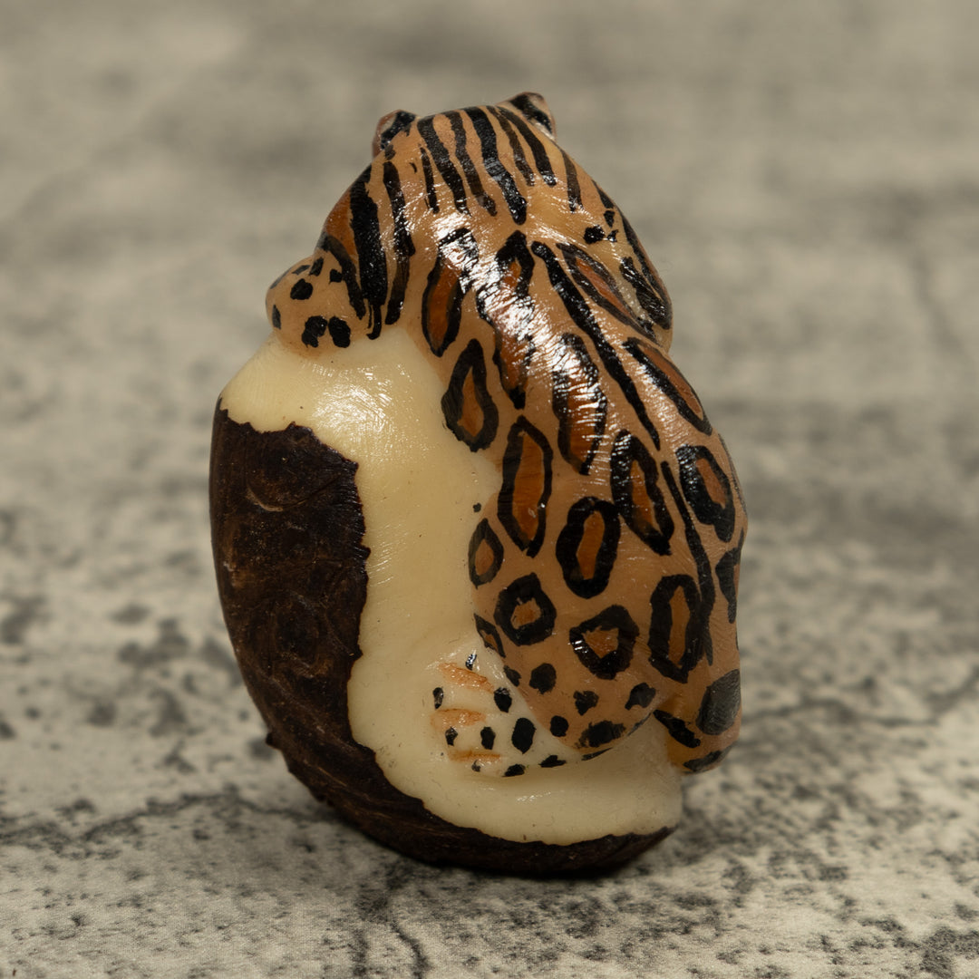 Jaguar Cat Tagua Carving