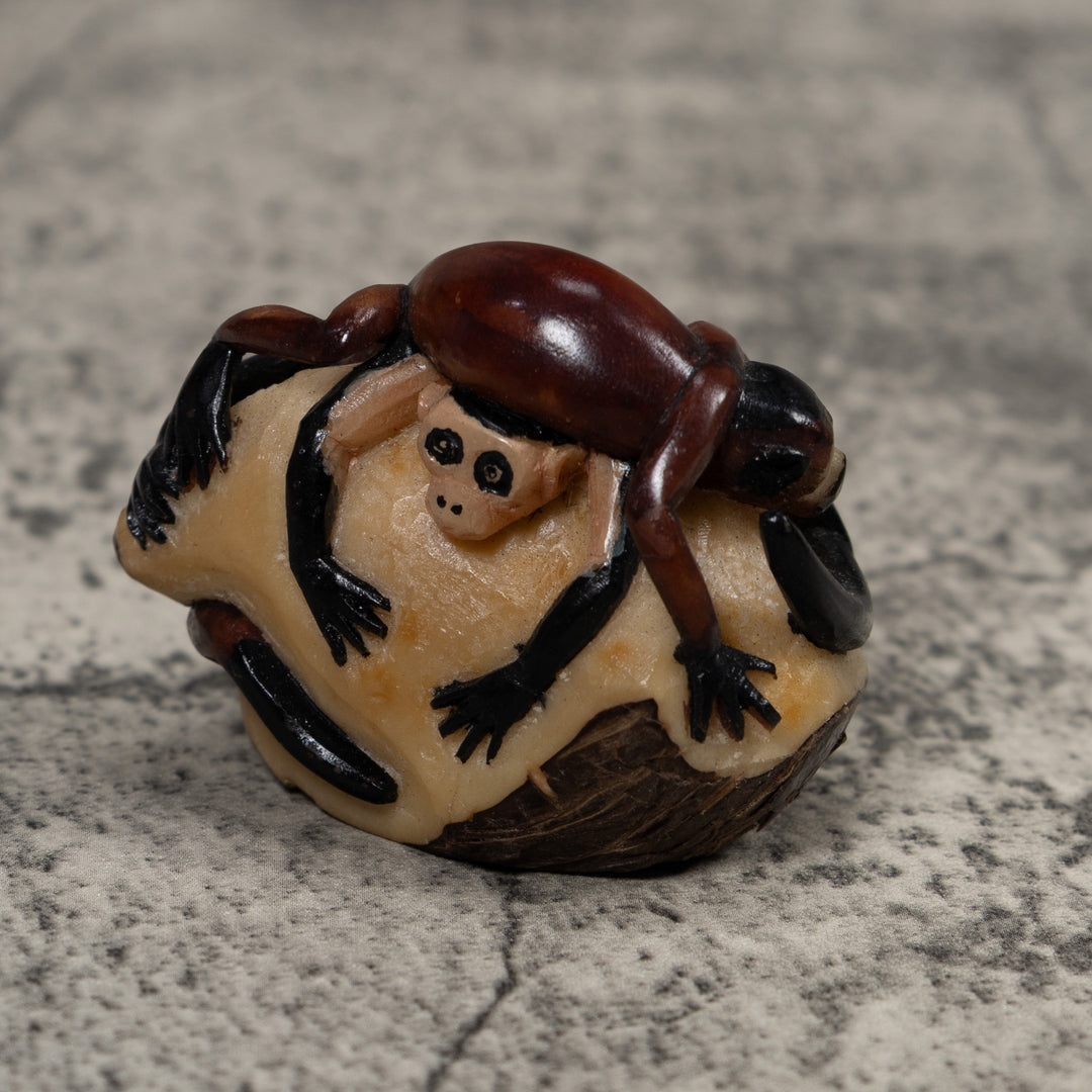 Double Monkey Tagua Carving