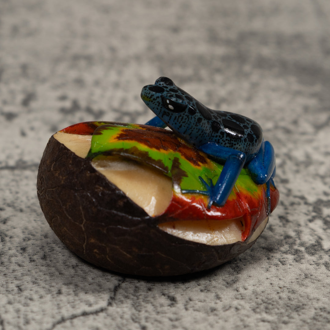 Blue Poison Dart Frog Tagua Carving