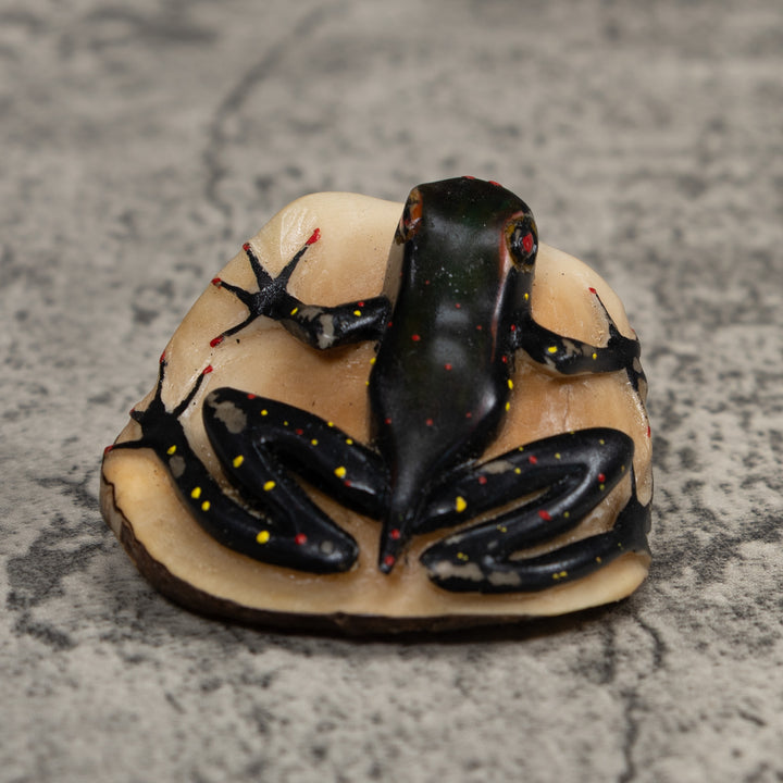 Vintage Poison Dart Frog Tagua Carving