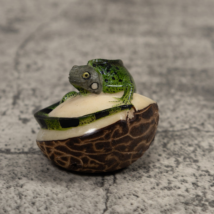 Iguana Lizard Reptile Tagua Carving