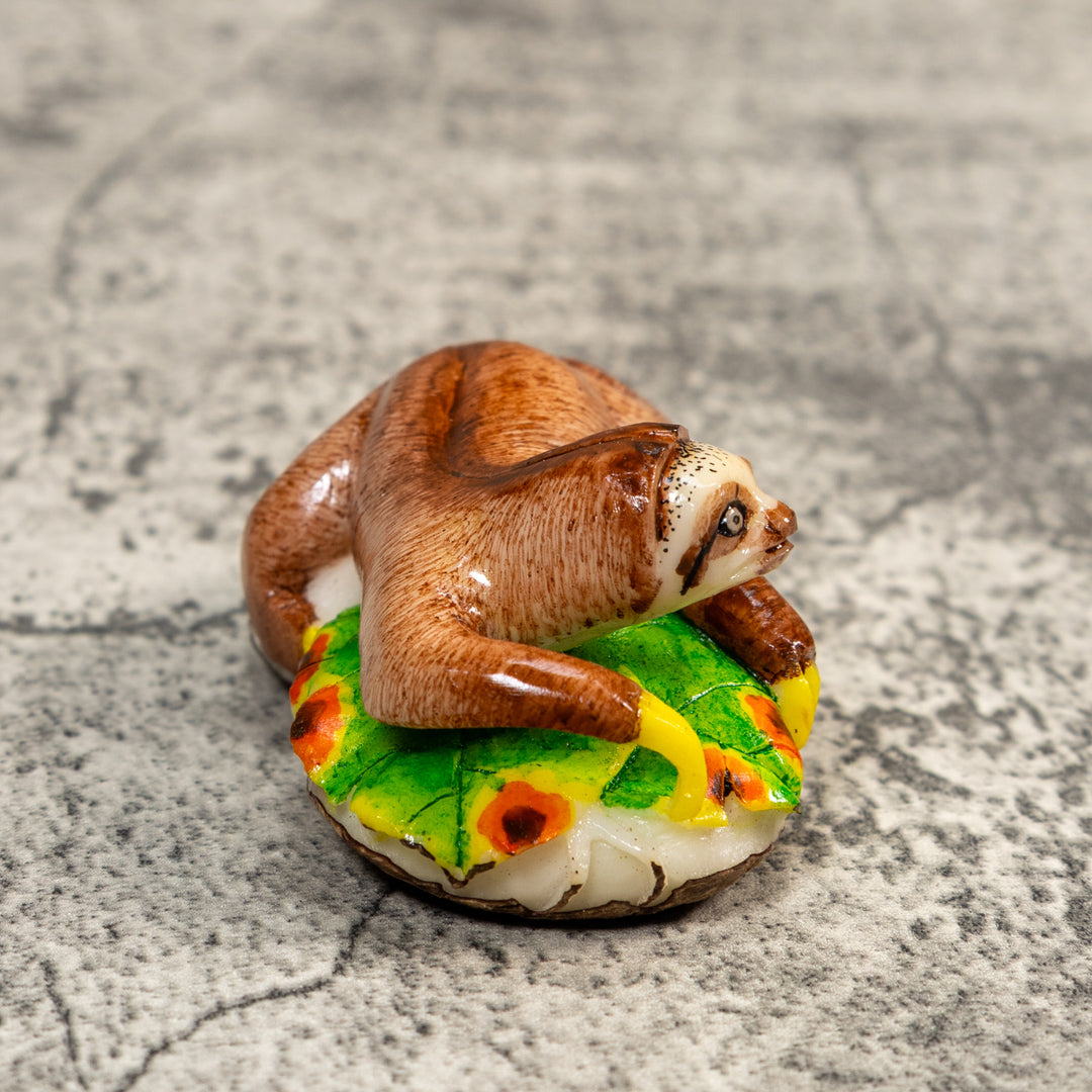 Double Nut Sloth Tagua Carving