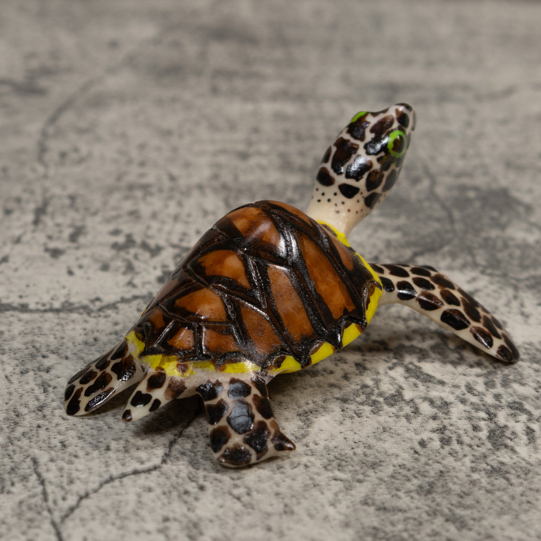 Large Sea Turtle Tagua Carving