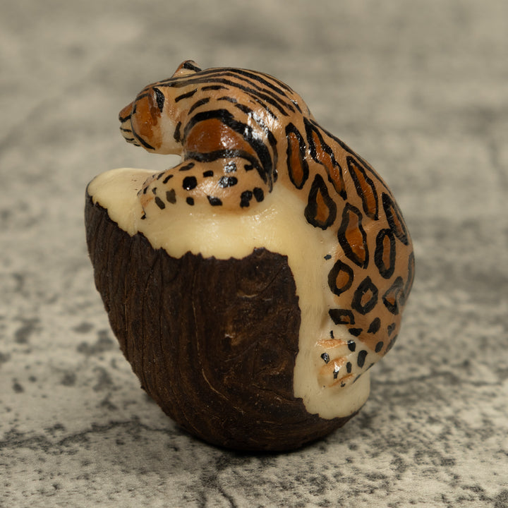 Jaguar Cat Tagua Carving