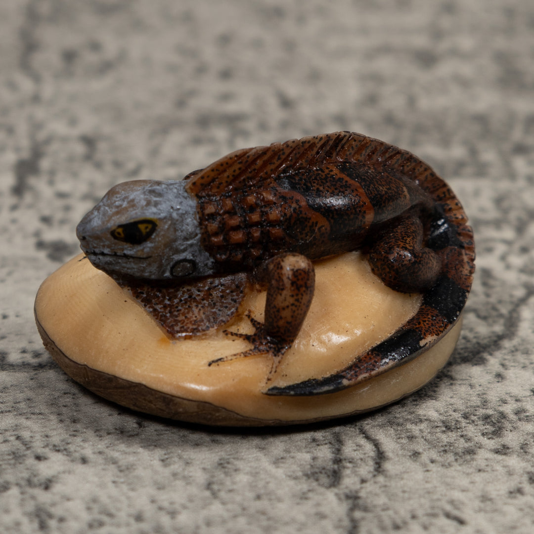 Iguana Lizard Reptile Tagua Carving