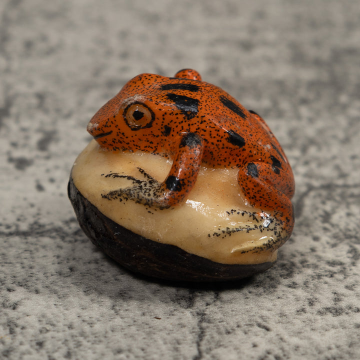 Vintage Poison Dart Frog Tagua Carving