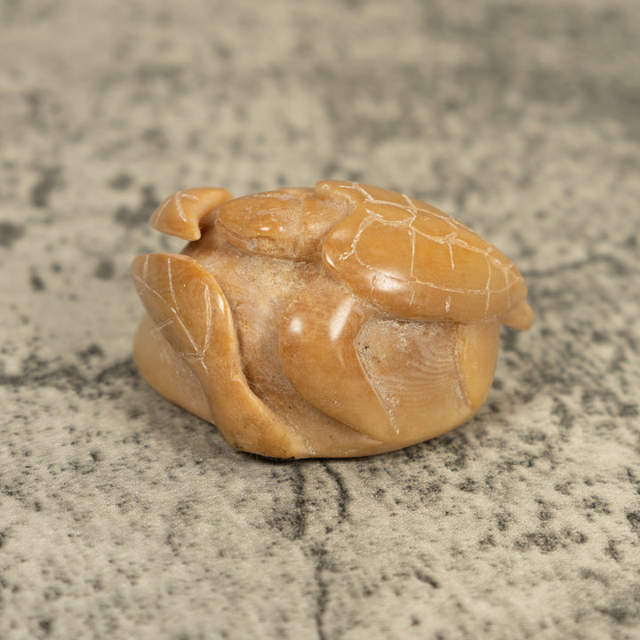 Vintage Natural White Sea Turtle Tagua Carving