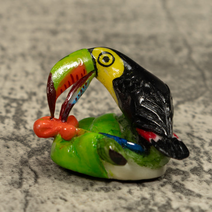 Toucan Parrot Bird Tagua Carving