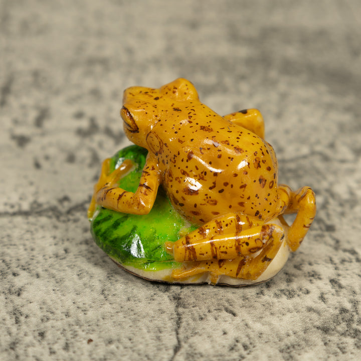 Golden Frog Tagua Carving
