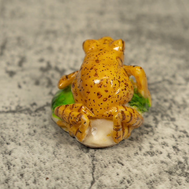 Golden Frog Tagua Carving