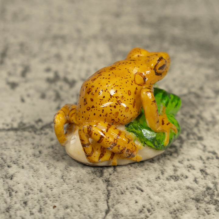 Golden Frog Tagua Carving